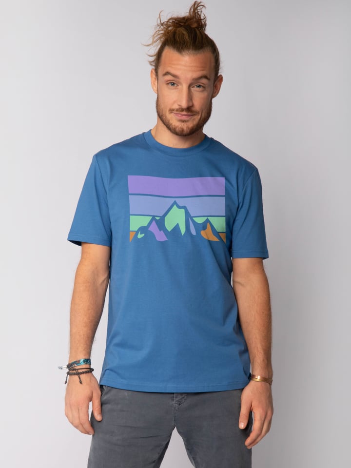 

Футболка wat Apparel T-Shirt Retro Landscape, цвет Bright Blue