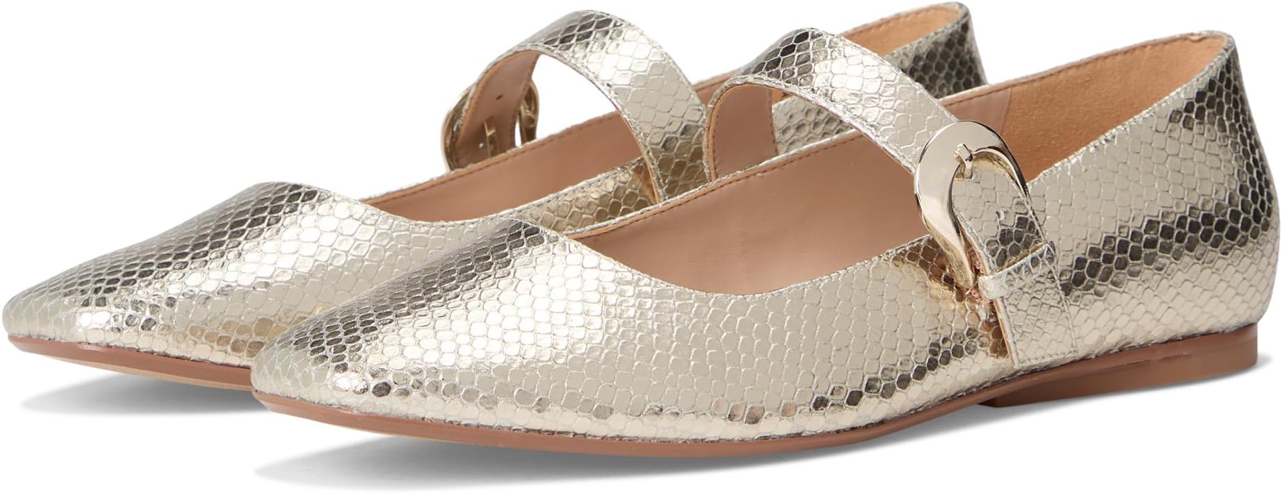 Балетки Naturalizer 27 Edit Carter, цвет Champagne Metallic Snake Print Leather