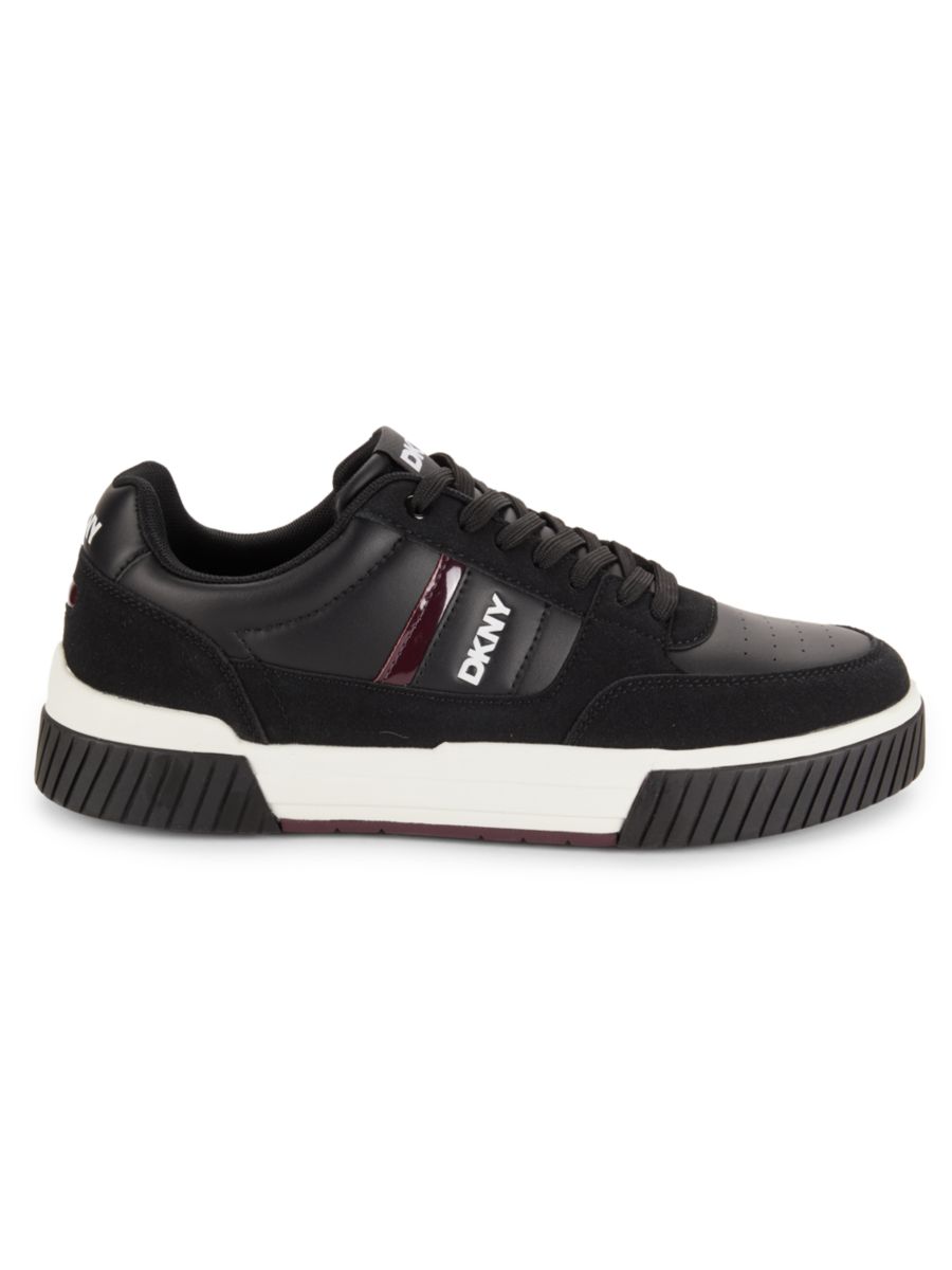 

Низкие кроссовки с логотипом на платформе DKNY, черный