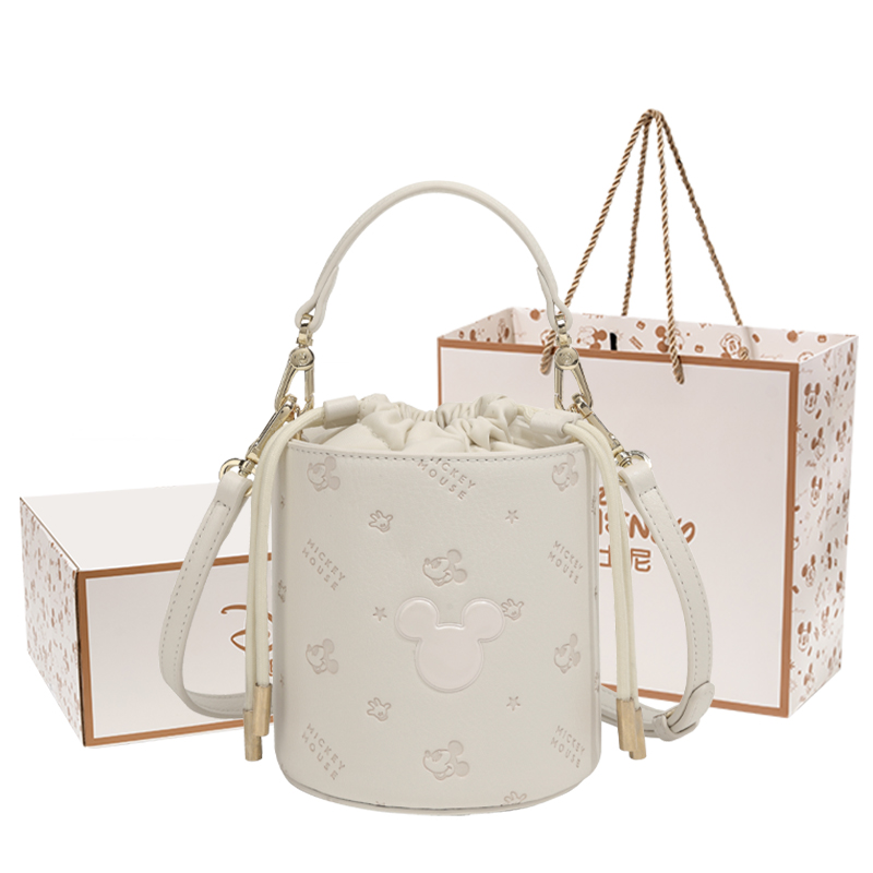 

Disney Микки серия ПУ ведро сумка через плечо кроссбоди женская многоцветная, Cream White[Mickey Mouse Exclusive Shopping Bag]