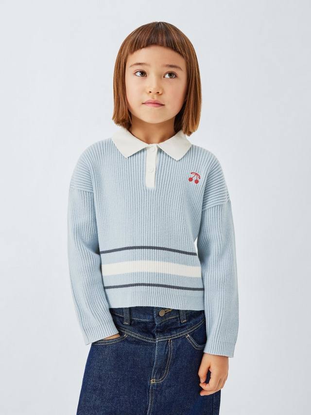 

Детская поло с рубчиком в цвете cherry John Lewis, Multi