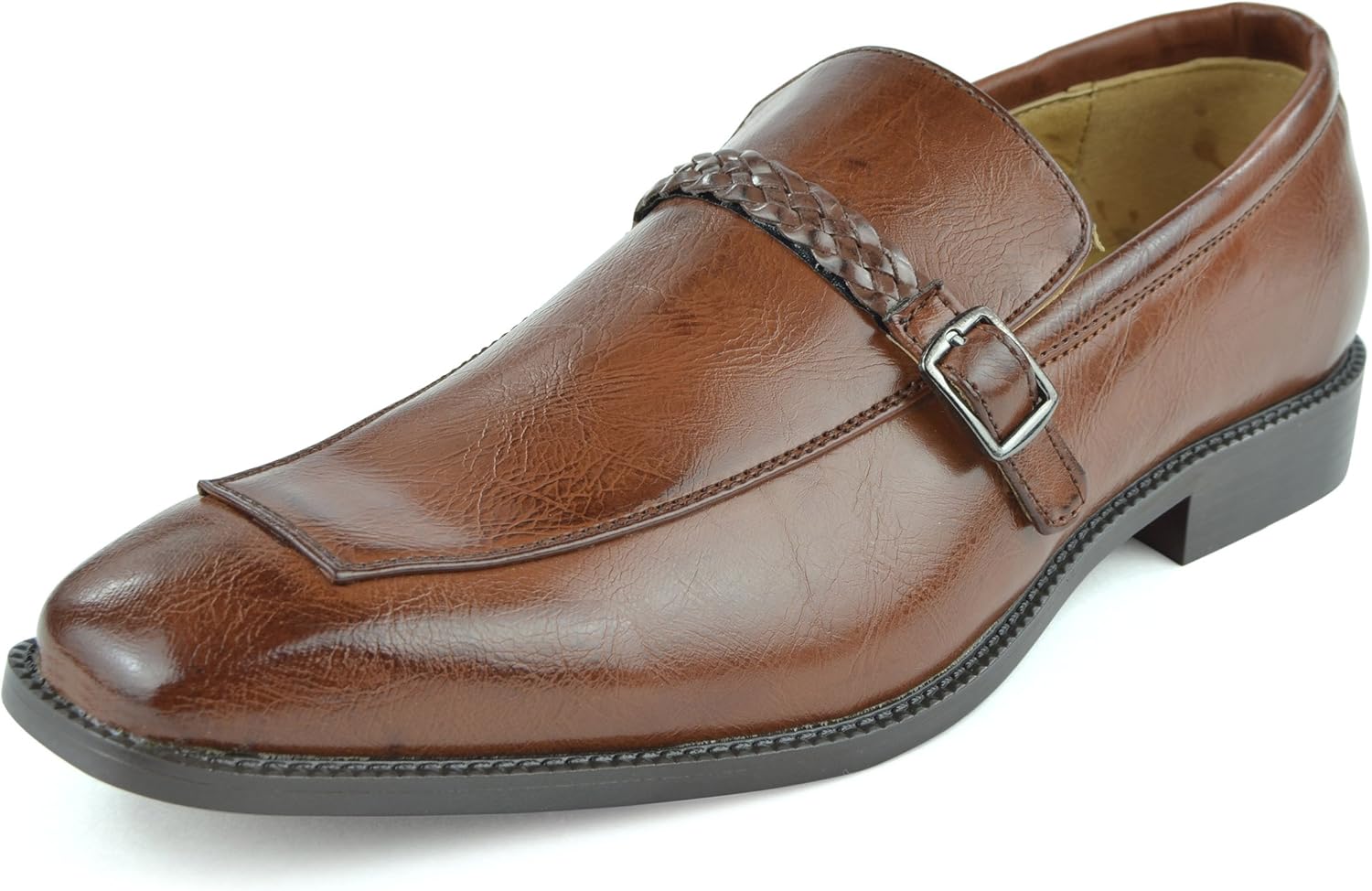 

Мужские классические кожаные лоферы Moda Di Raza для делового стиля, Cognac-iv