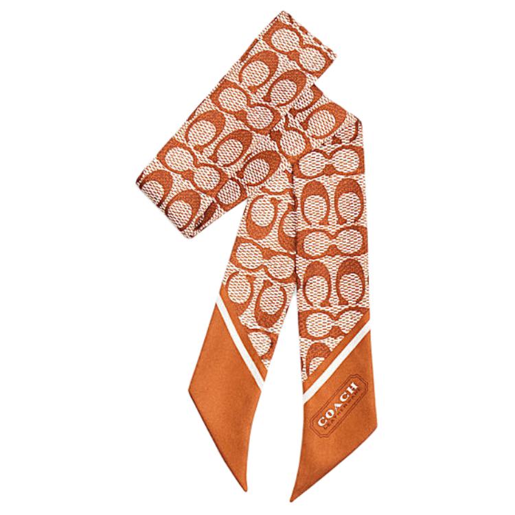 

Шёлковый шарф Mulberry Amber COACH для женщин