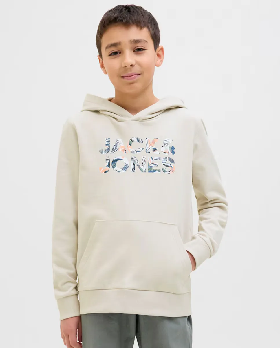 

Толстовка для мальчика с логотипом спереди Jack & Jones, бежевый