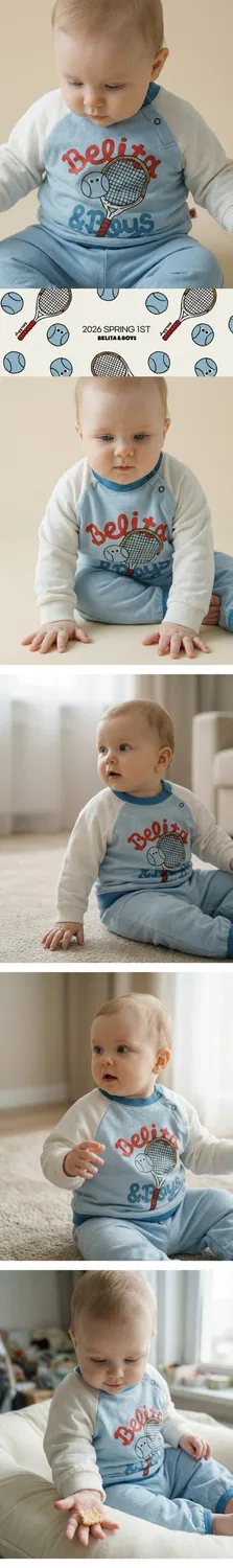 Детский комплект из свитшота и джоггеров "Baby Tennis Color Block" от Belita&Boys — фото 2