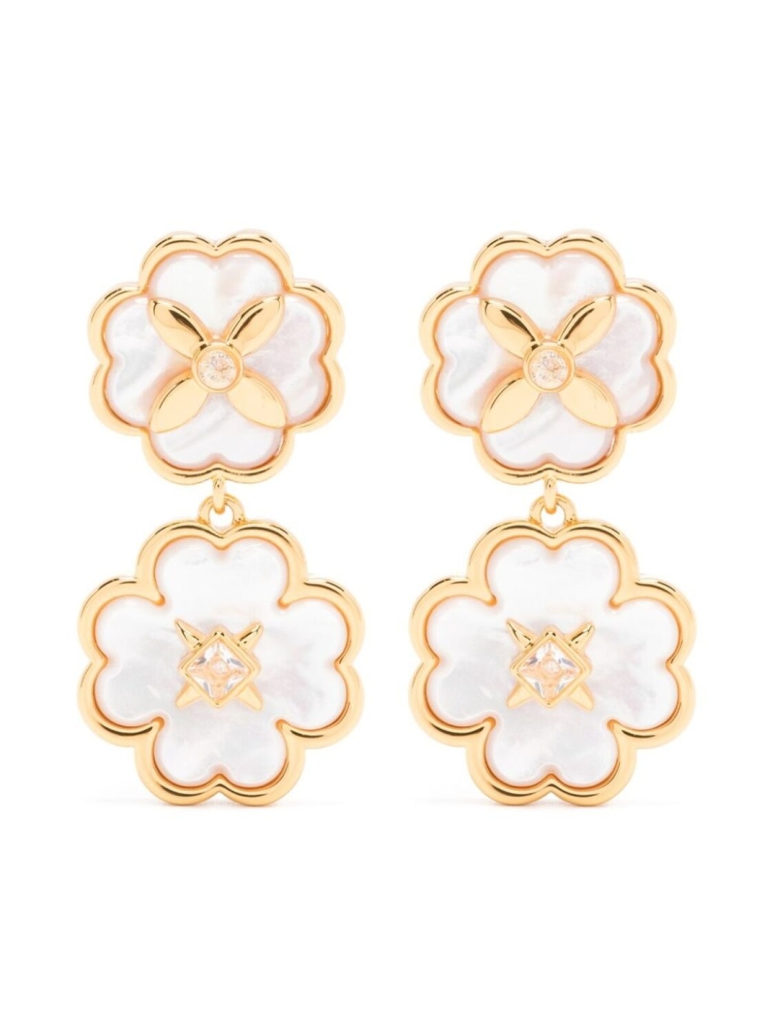 

Серьги-подвески Heritage Bloom Kate Spade, нейтральный цвет