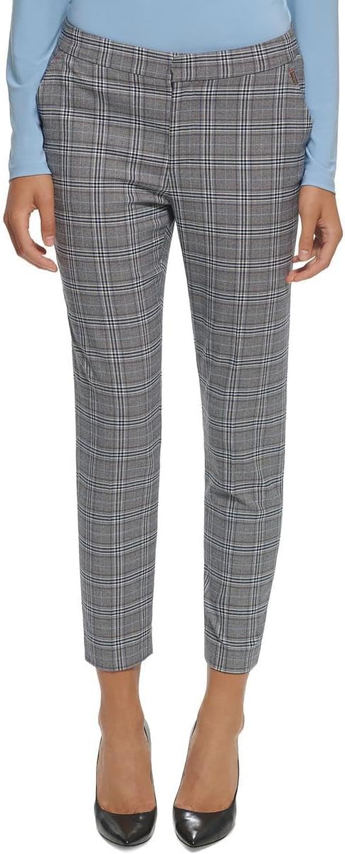 

Женские клетчатые брюки прямого кроя до щиколотки Tommy Hilfiger, Forever Blue Multi