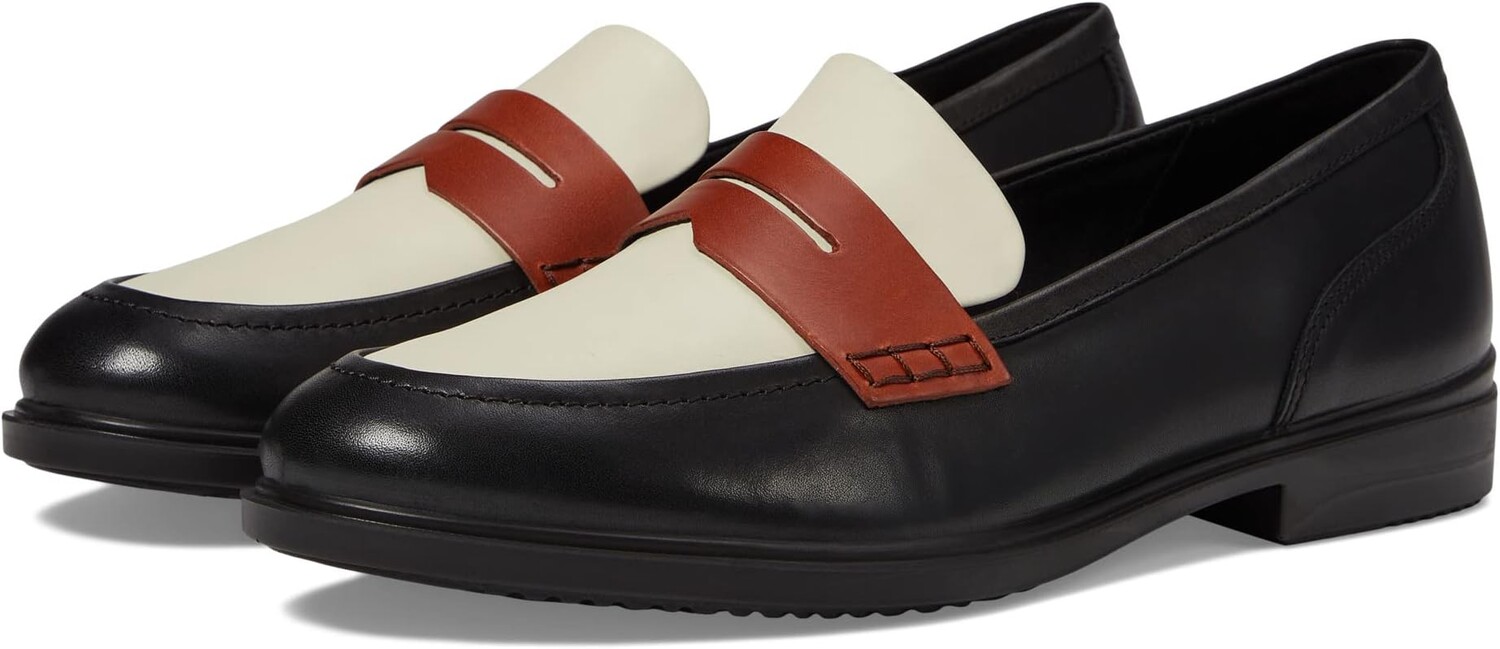 

Лоферы Dress Classic 15 Penny Loafer ECCO, цвет Black/Limestone/Cognac