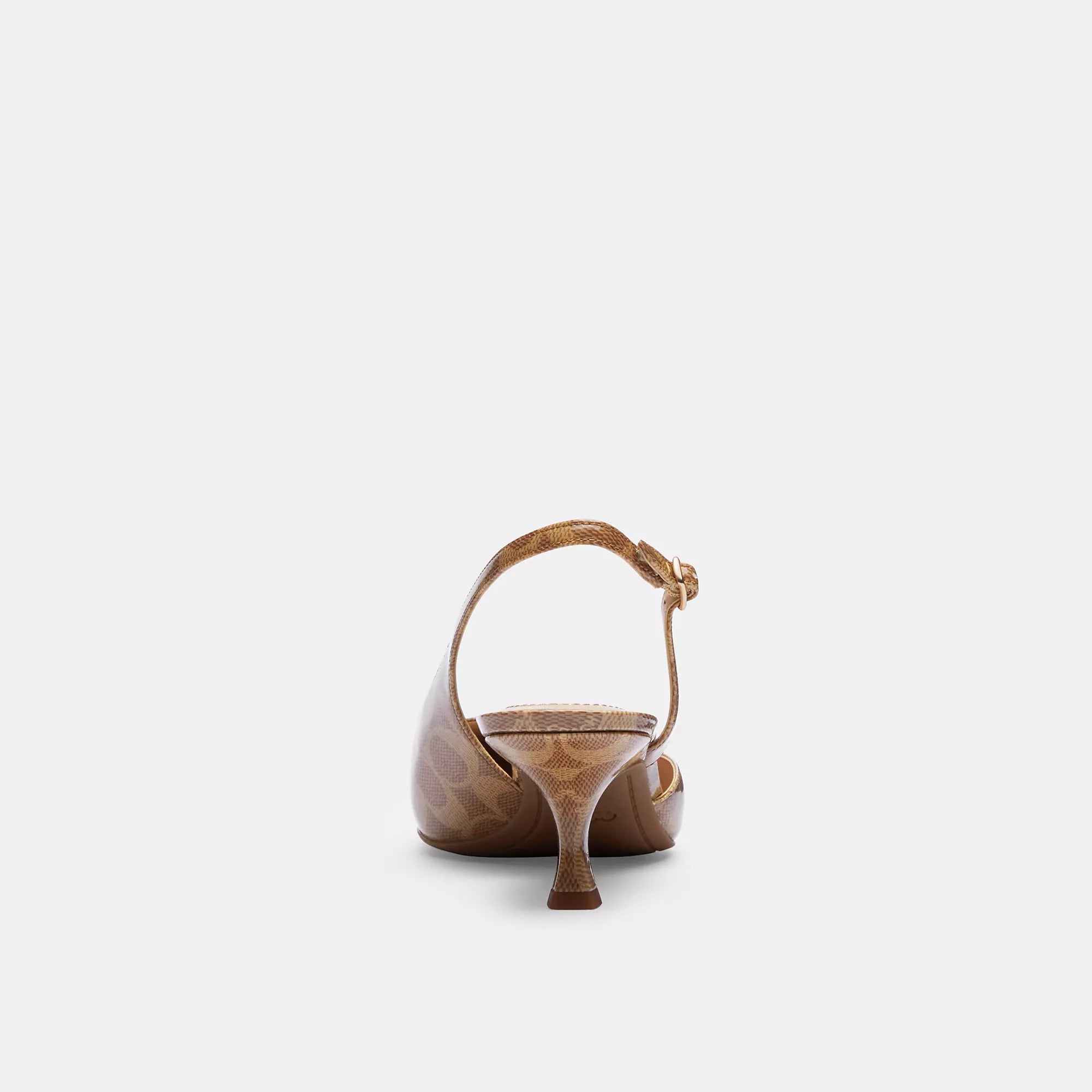 Coach Outlet Roxanne Туфли-лодочки из фирменной ткани, Tan — фото 3
