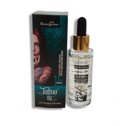 

Масло для тела 30 мл с SPF 15 для татуировок, Rose & Rose