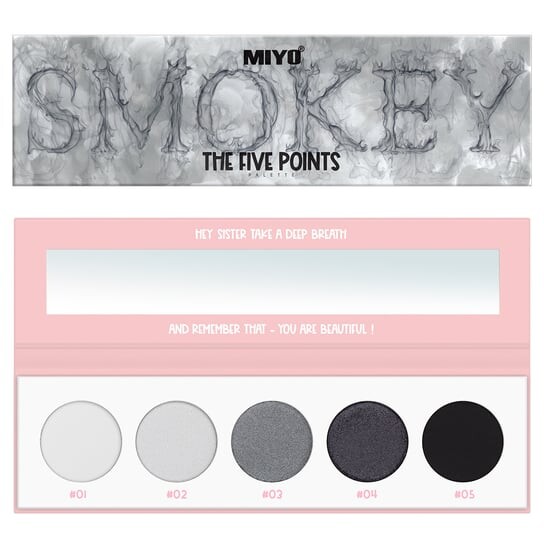 

Палетка теней для век 02 Smokey, 6,5 г Miyo, Five Points Palette