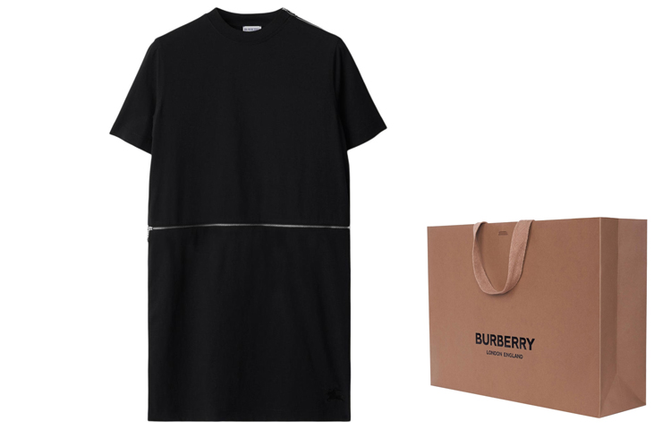 Футболка Burberry хлопковая с вышитым логотипом, черный — фото 3