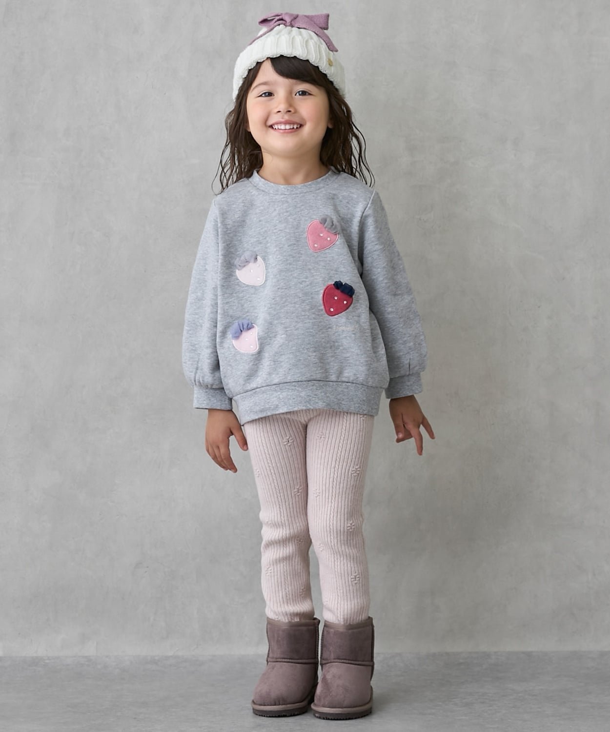 Вязаные леггинсы Hana Petit main, Light Pink