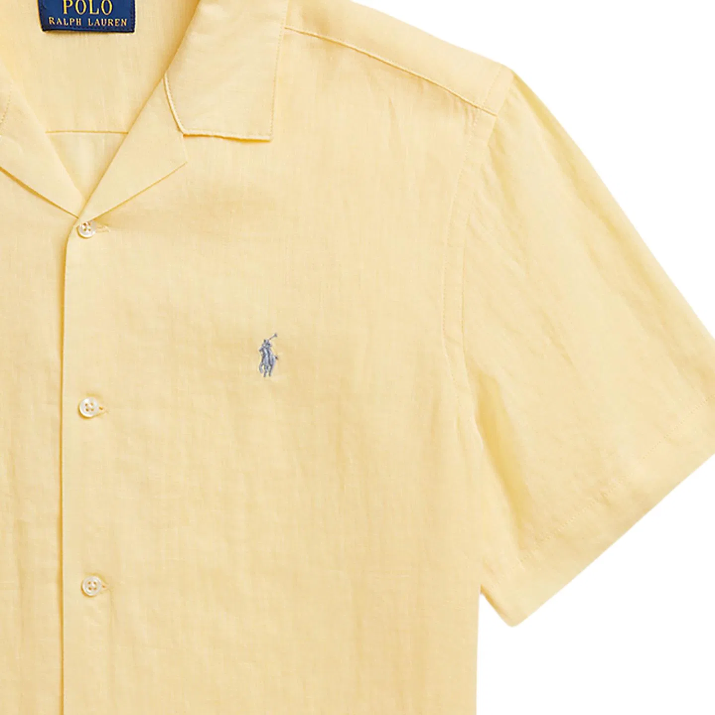 Детская рубашка Polo Ralph Lauren светло-желтая — фото 4