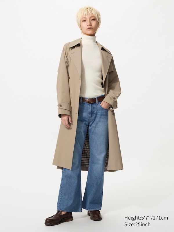 

Джинсы клеш от колена Uniqlo, 66 blue