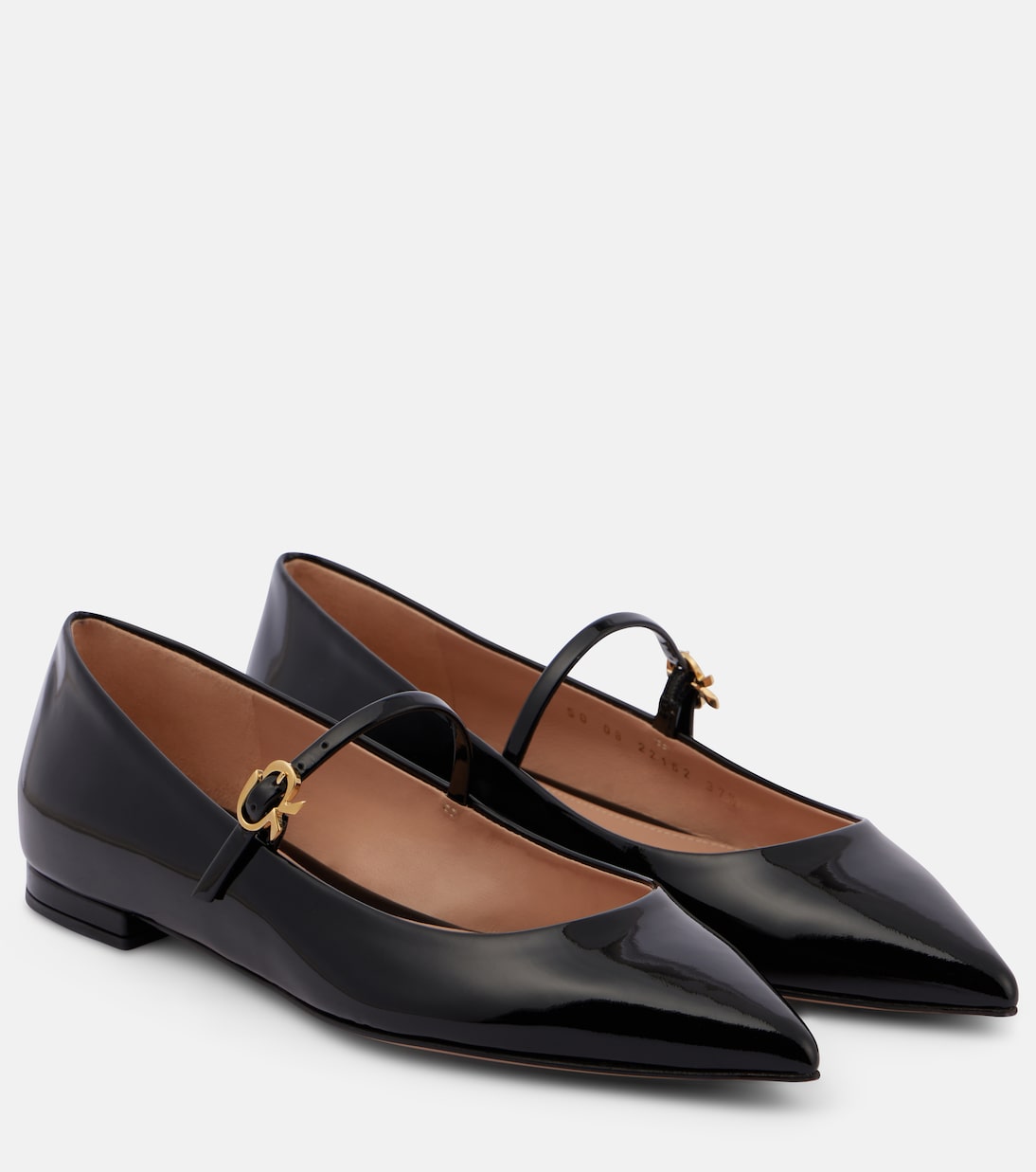 Туфли Мэри Джейн Ribbon Jane из лакированной кожи Gianvito Rossi, черный