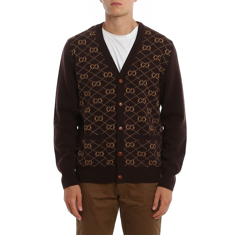 Толстовка Gucci GG Jacquard Alphabet Pattern Knitwear Colorblock, свободный крой, разноцветная — фото 2