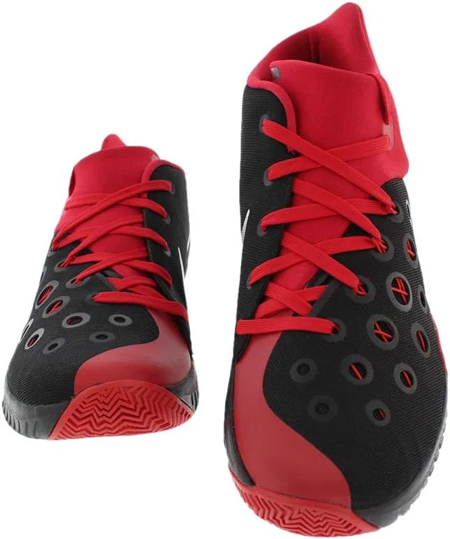 Мужские баскетбольные кроссовки Nike Zoom Hyperquickness 2015, Black Silver Plated Red Black Mtllc Silver Unvrsty Rd — фото 4