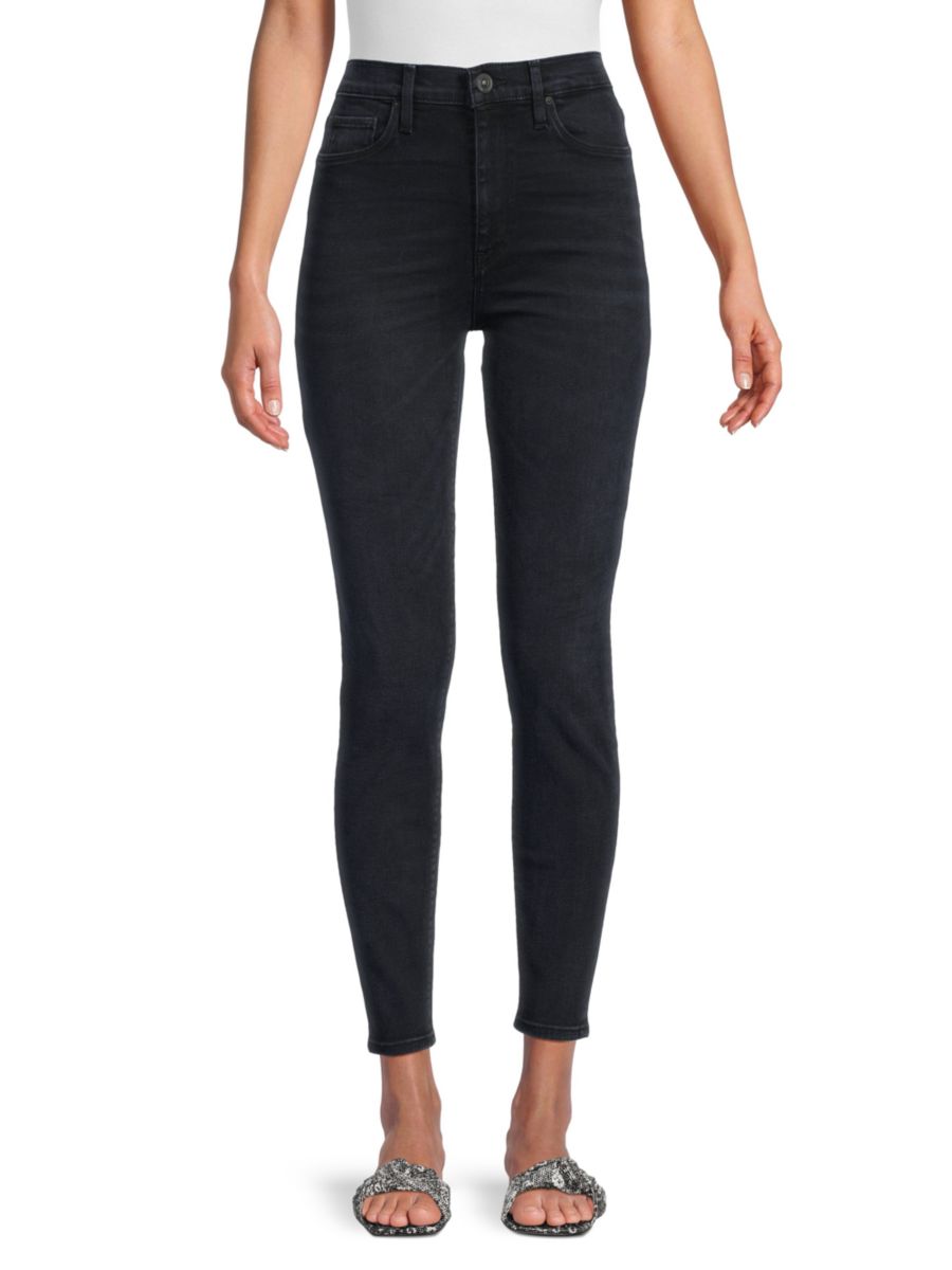 

Джинсы Super Skinny с высокой талией и щиколоткой Hudson Jeans, цвет Inked Navy