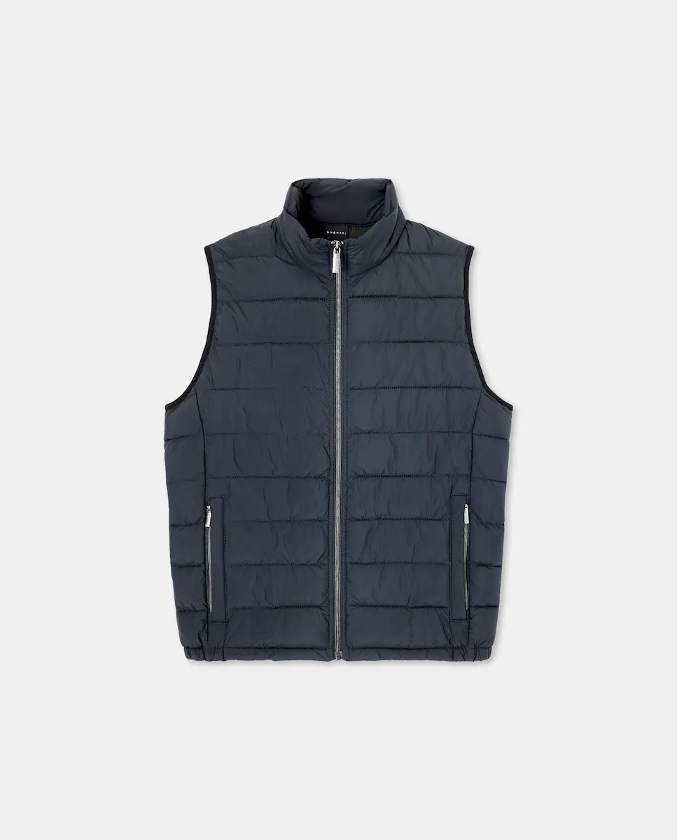 

Мужской жилет с наклонными карманами Bugatti, темно-синий