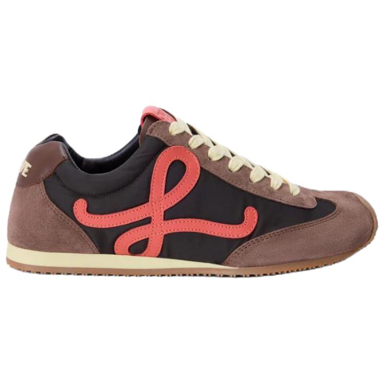 Loewe Мужские низкие повседневные кроссовки Ballet Runner 20 из коровьей кожи, высота подошвы 2 см, шоколадно-коричневый цвет — фото 3