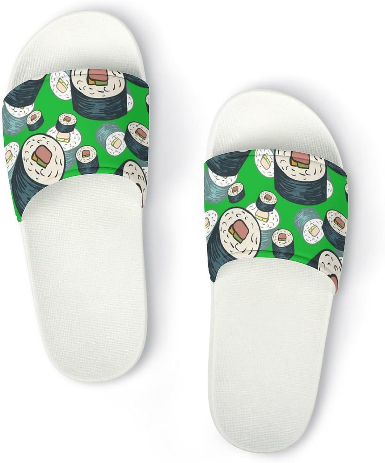 

Вьетнамки для душа Jeireumteor Sushi, мягкие, противоскользящие, для использования в помещении, с открытым носком, сандалии для женщин и мужчин, Sushi Food