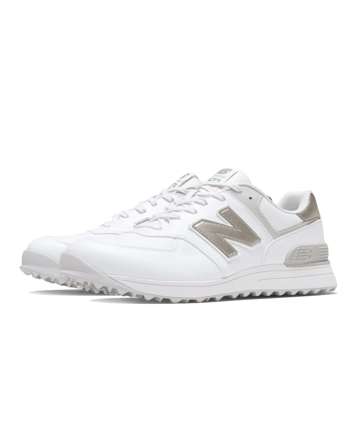 Кроссовки для гольфа New Balance 574 v4 SL бело-серые — фото 4