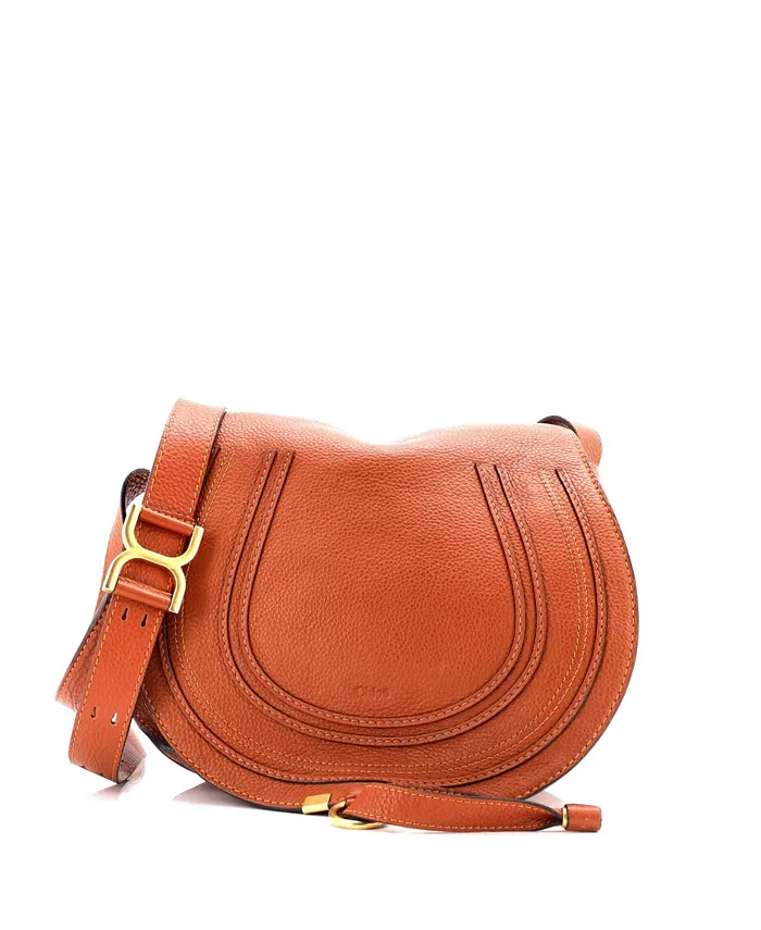 

Средняя кожаная сумка Marcie через плечо Pre-Owned Chloe, коричневый