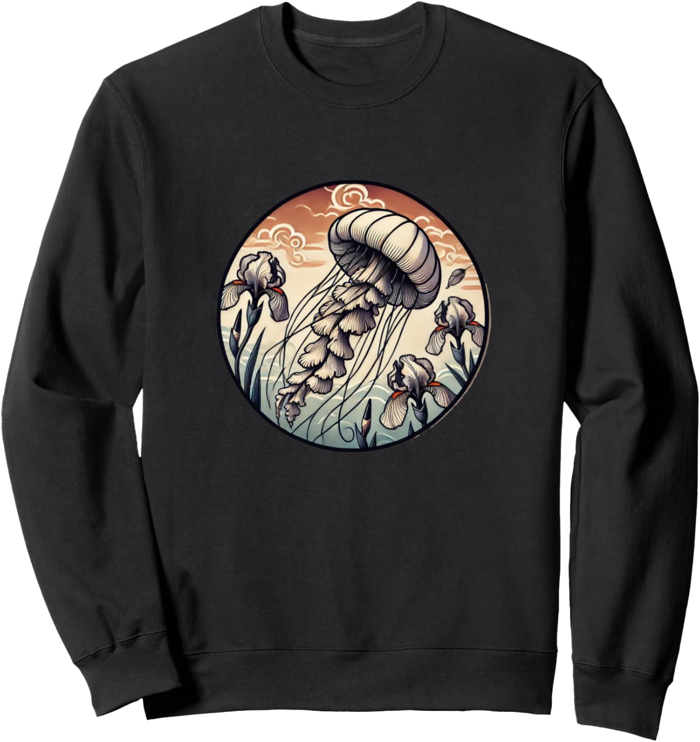 

Толстовка с изображением медузы и рисунками медузы от Iris Retro Jellyfish Lovers Snugg, черный