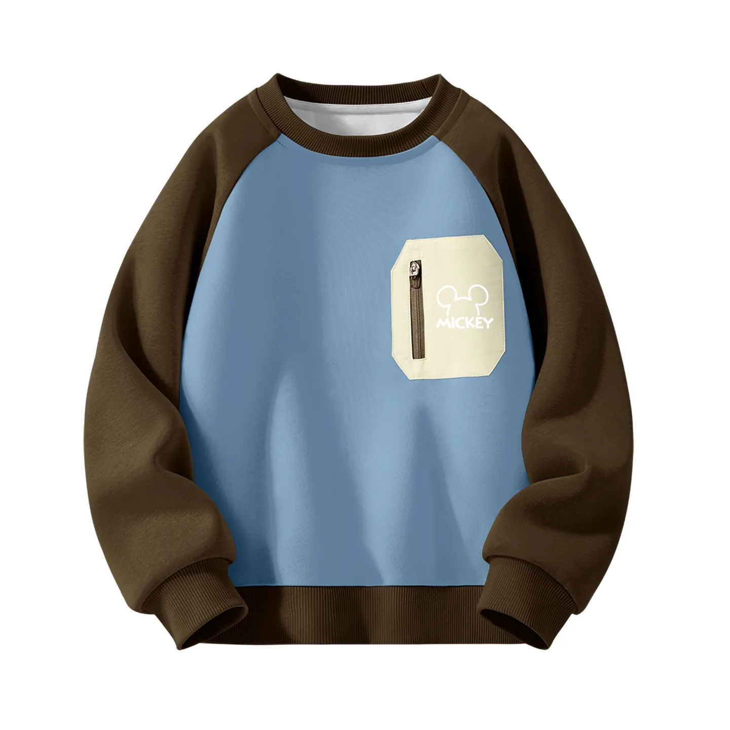 Детский свитшот с круглым вырезом Disney, Thick Board Line K Blue Coffee