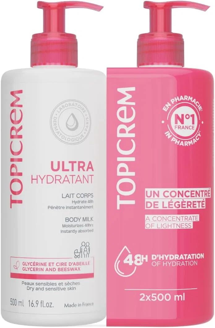 Лосьон для тела увлажняющий Topicrem Ultra-Moisturizing Body Milk 2 x 500 мл
