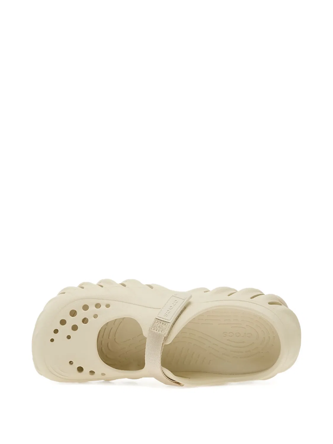 Слипоны Echo на липучках с перфорацией Crocs, белый — фото 4