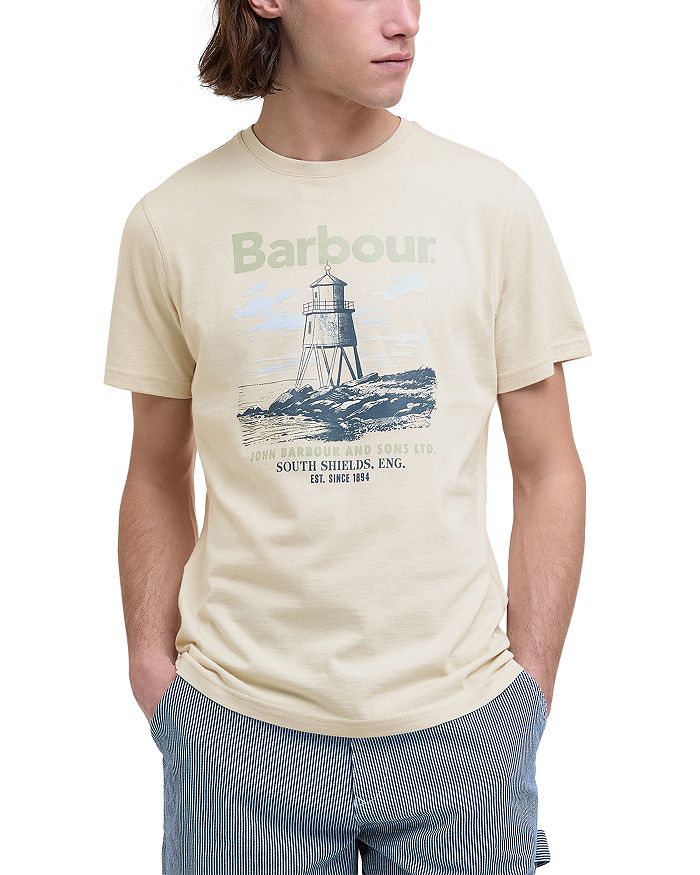 

Футболка с принтом логотипа Harbourside, классический крой Barbour, коричневый/бежевый