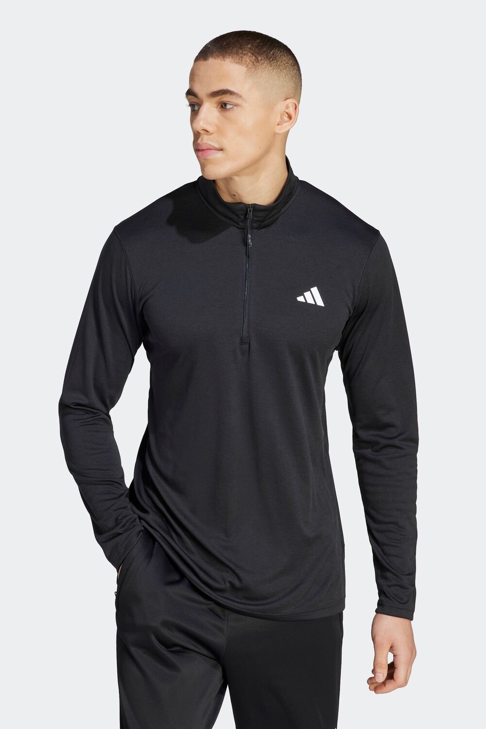 

Performance Train Essentials Толстовка для сезонных тренировок с молнией 1/4 и длинными рукавами adidas, черный