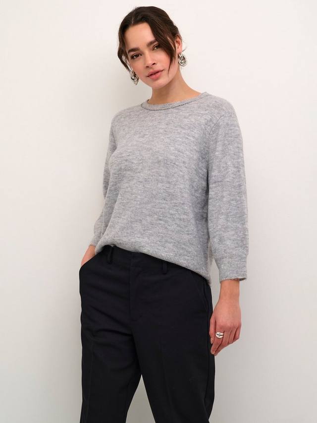 

Джемпер с вырезом из бисера meridith KAFFE, цвет Grey Melange