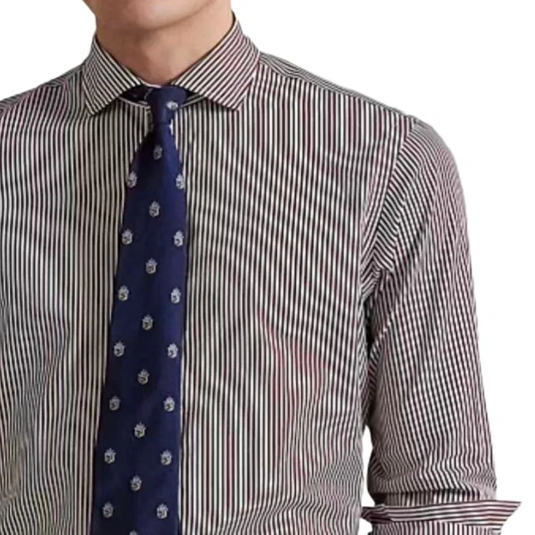 Рубашка классическая Polo Ralph Lauren бордовая — фото 3