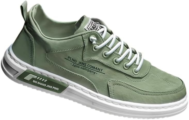 

Мужские модные кеды для скейтбординга, регулируемые шнурки, противоскользящая подошва с низким каблуком, подходят для весны, лета и осени Hoalox, зеленый