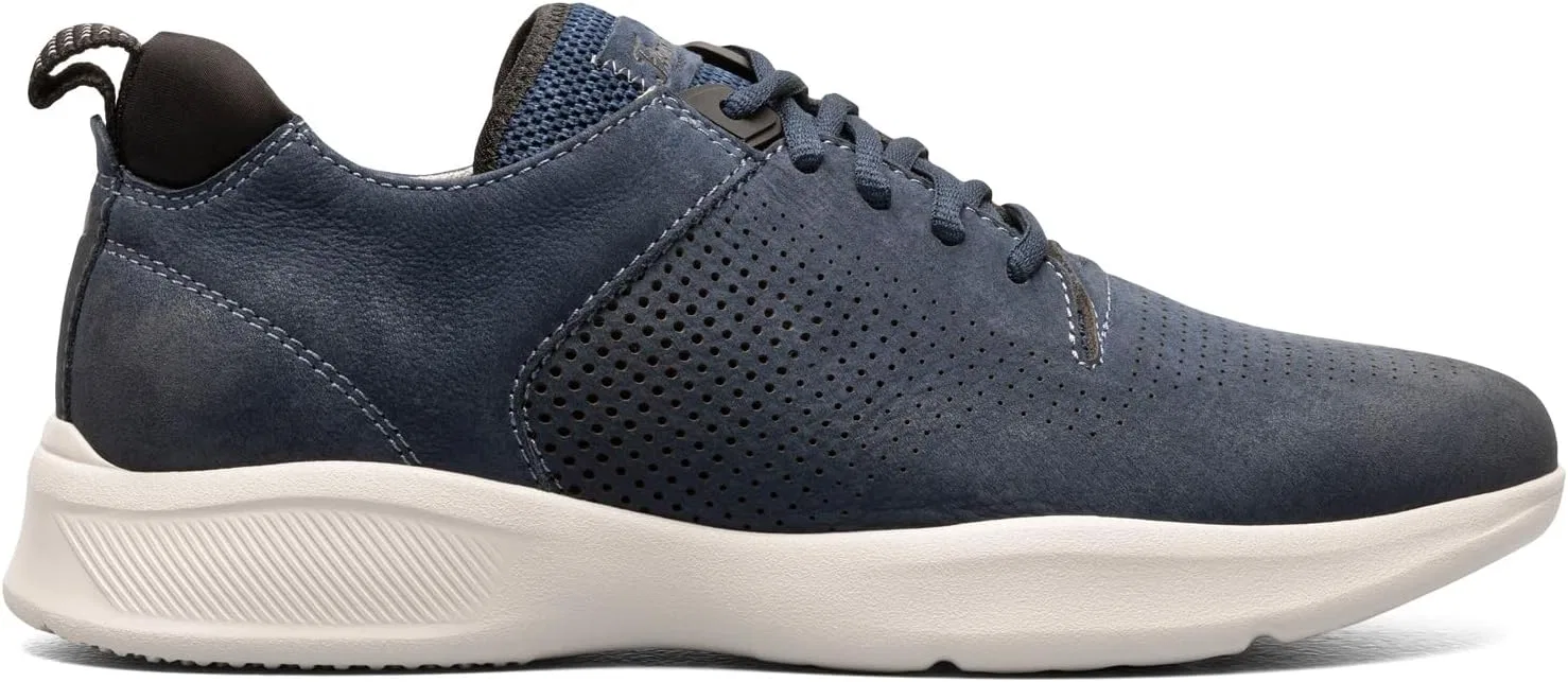 Мужские кроссовки Florsheim Studio Perf Toe Trainers, Navy Nubuck Leather. White Sole — фото 2