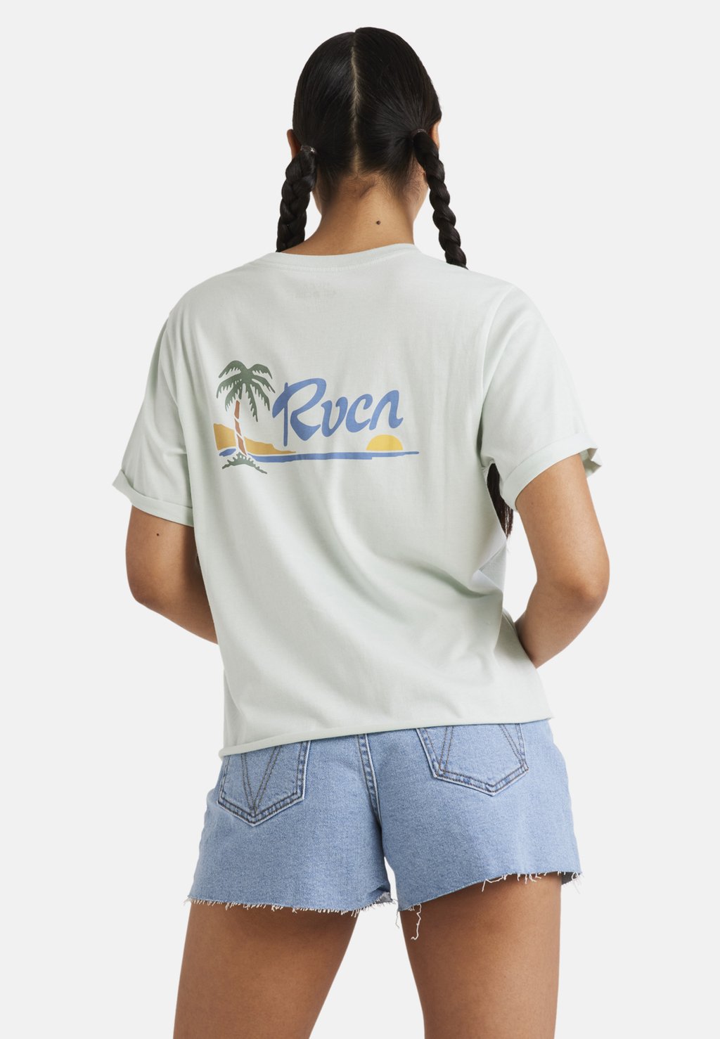 

Футболка с принтом SUNSET RVCA, синий