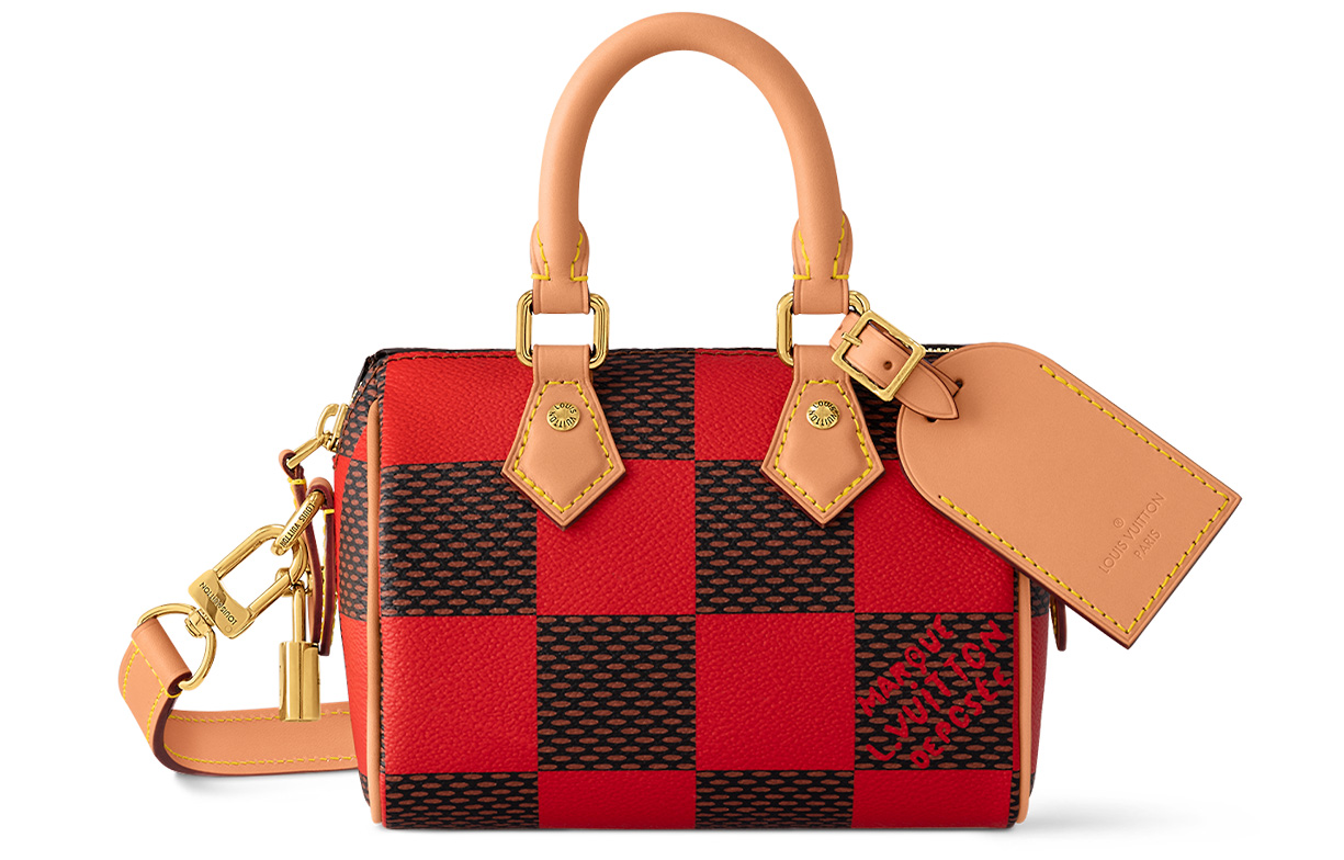 

LOUIS VUITTON Нано Спиди Дамие Поп Красный