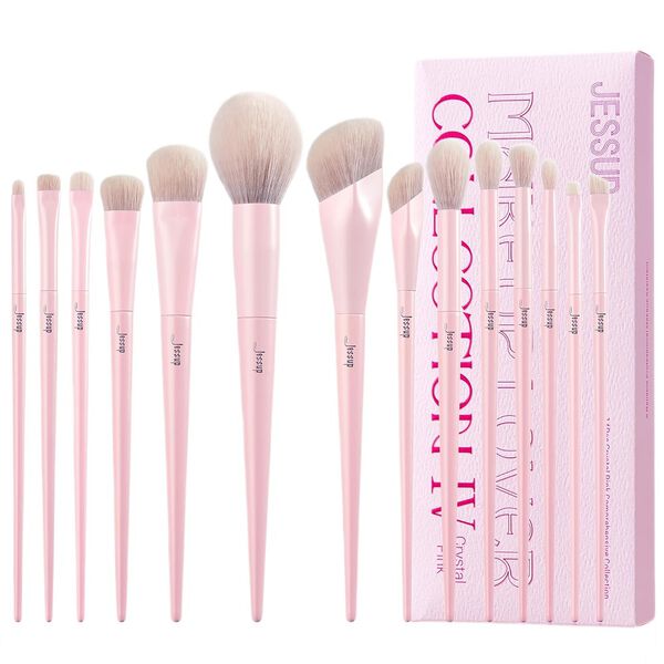 

Набор: кисти для макияжа t495, 14 шт. Jessup Crystal pink makeup brushes set