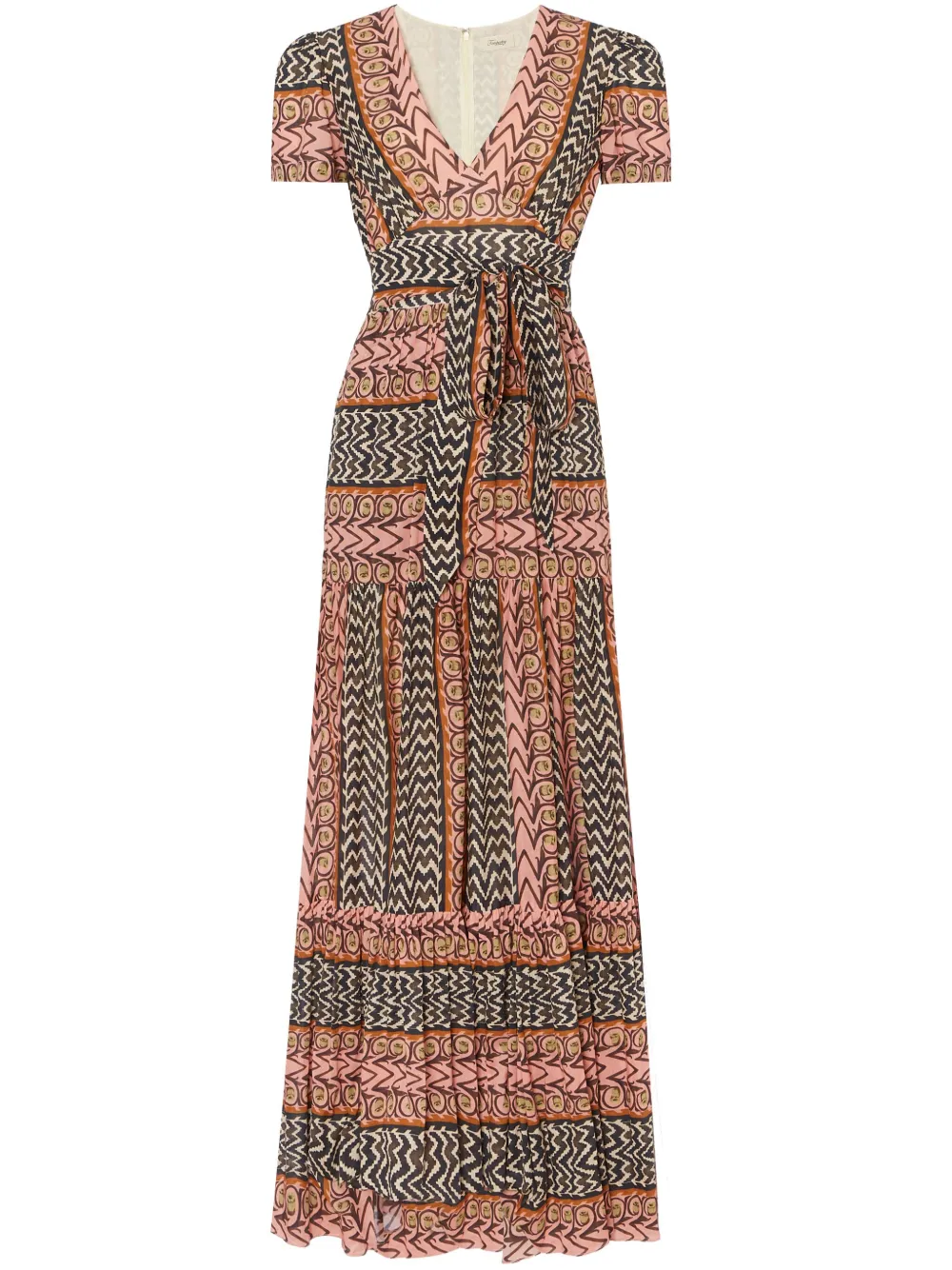 

Платье макси Gia Temperley London, розовый