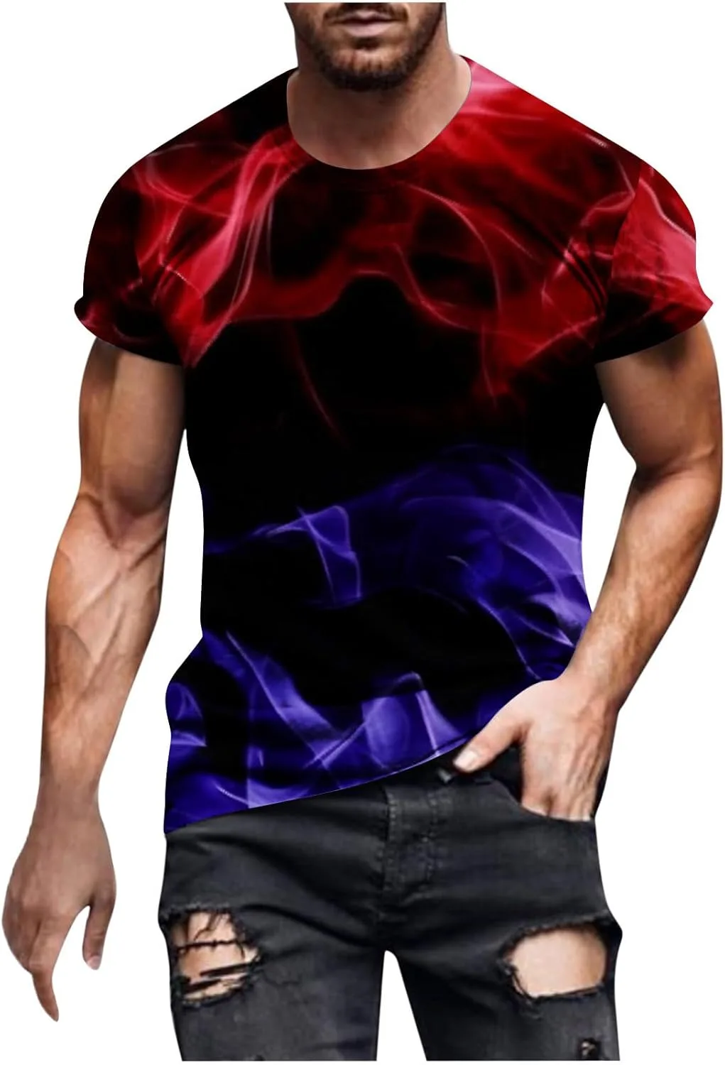 

Футболка с 3D-принтом Flame для мужчин Sdeycui