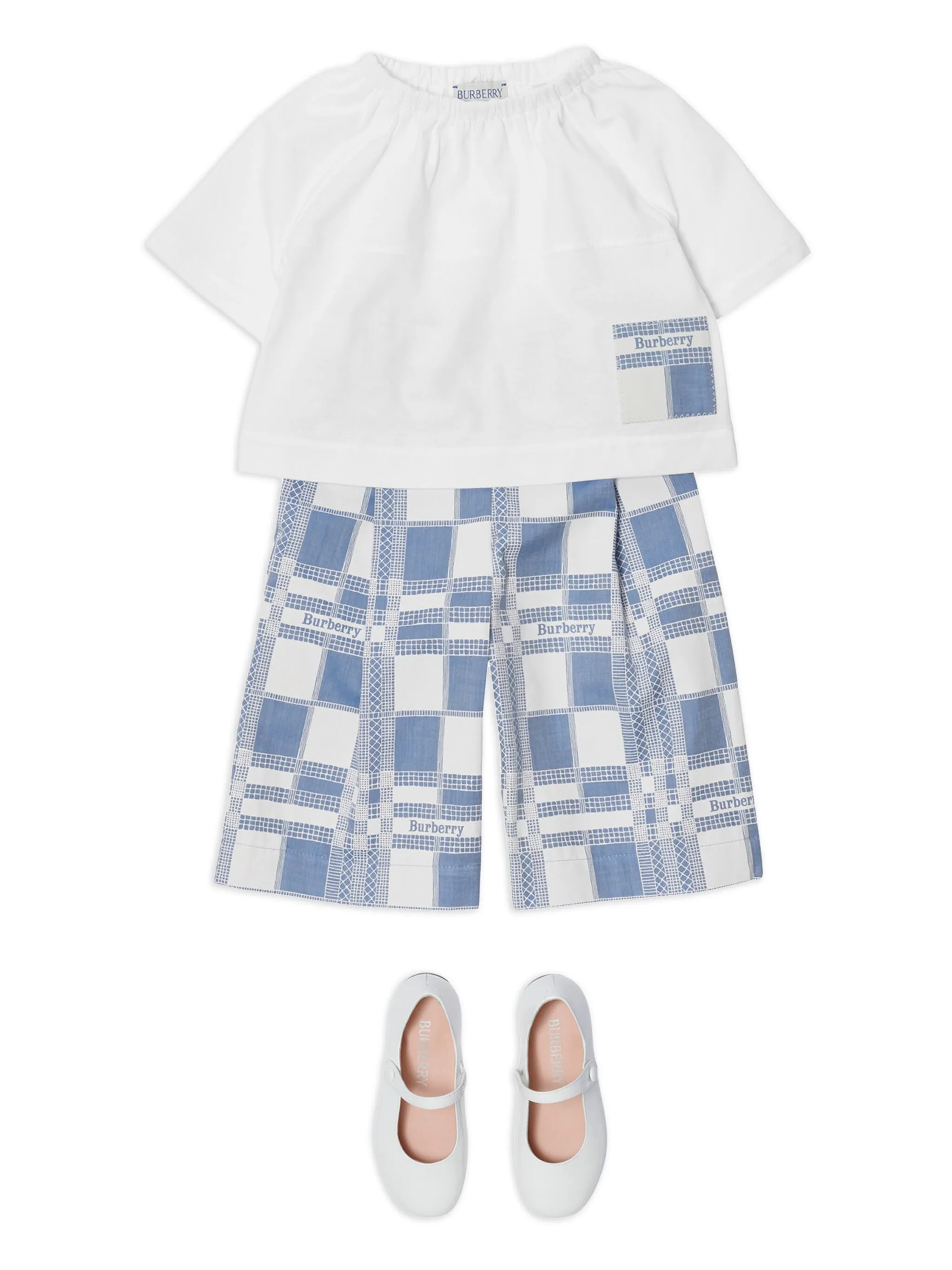 Футболка с нашивкой-логотипом Burberry Kids, белый — фото 3