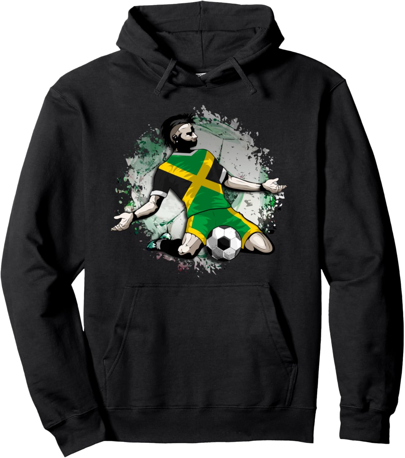 

Футбол Ямайки, флаг Ямайки - Толстовка с изображением футбольного флага Ямайки, для любителей футбола, спортивная, черная Teeisle Jamaica Football, Черный, Футбол Ямайки, флаг Ямайки - Толстовка с изображением футбольного флага Ямайки, для любителей футбо