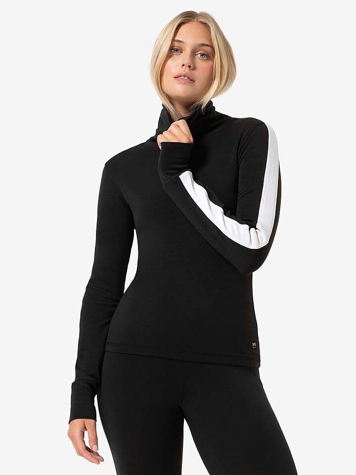 

Лонгслив super.natural Funktionslongsleeve Colorado, черный/белый