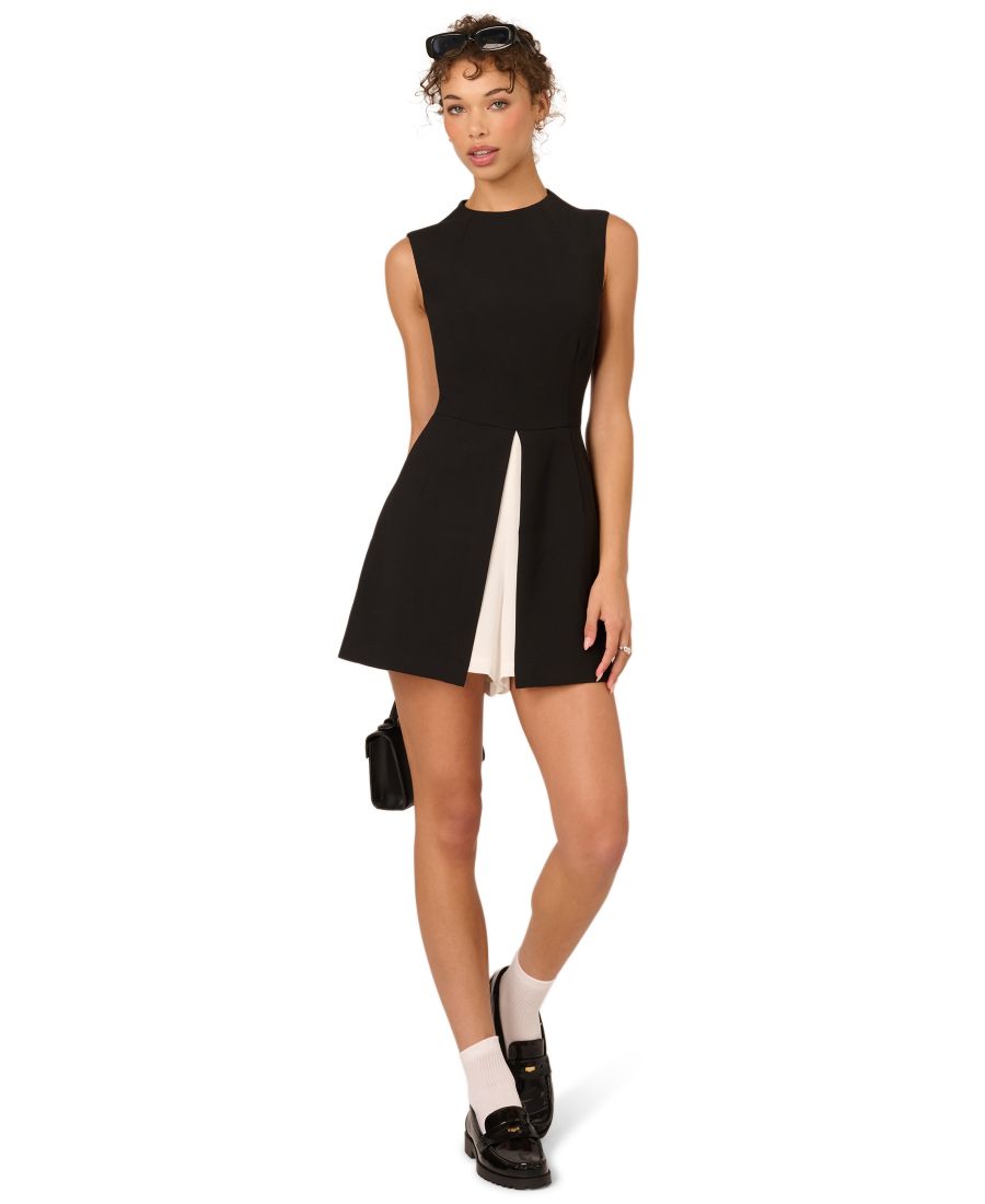 

Женский комбинезон с круглым вырезом и цветными блоками Adrianna, Charcoal