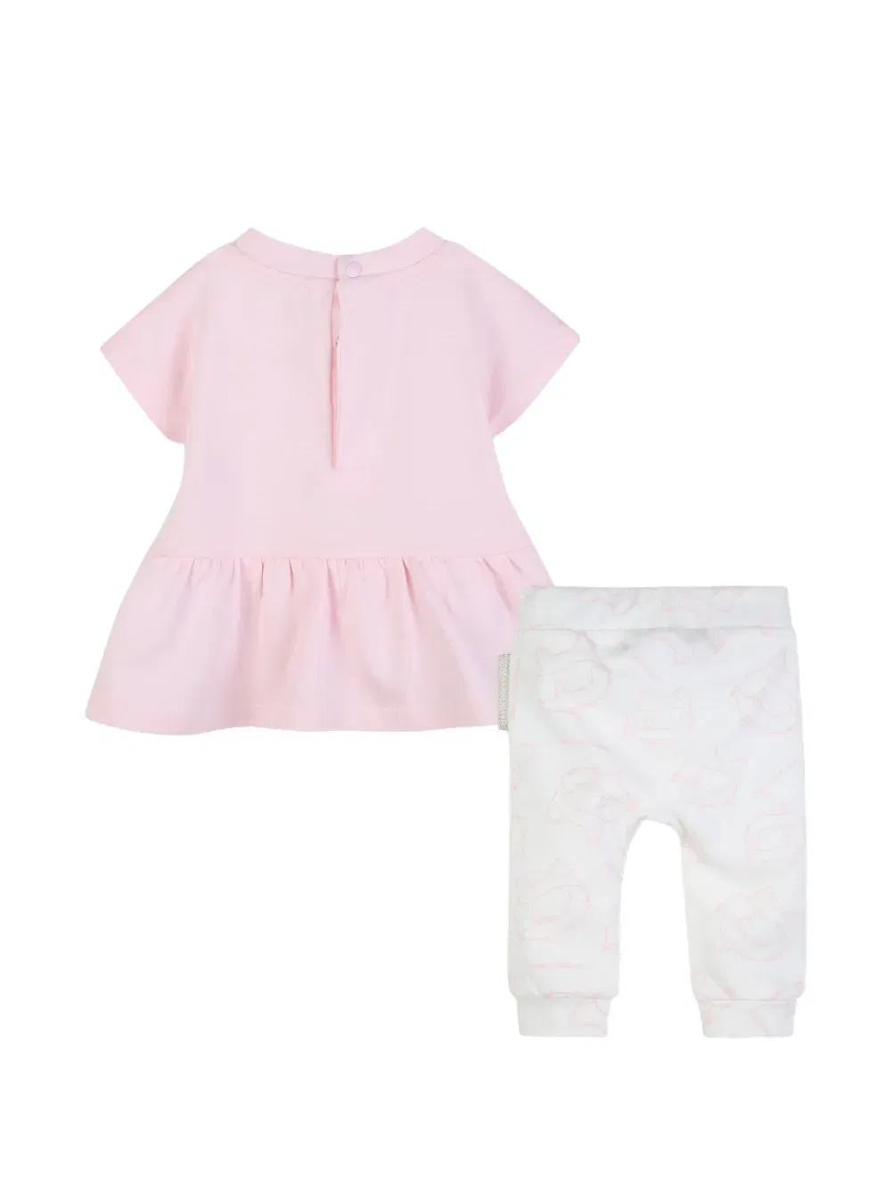 Платье и леггинсы с графическим принтом Karl Lagerfeld Kids, розовый — фото 2