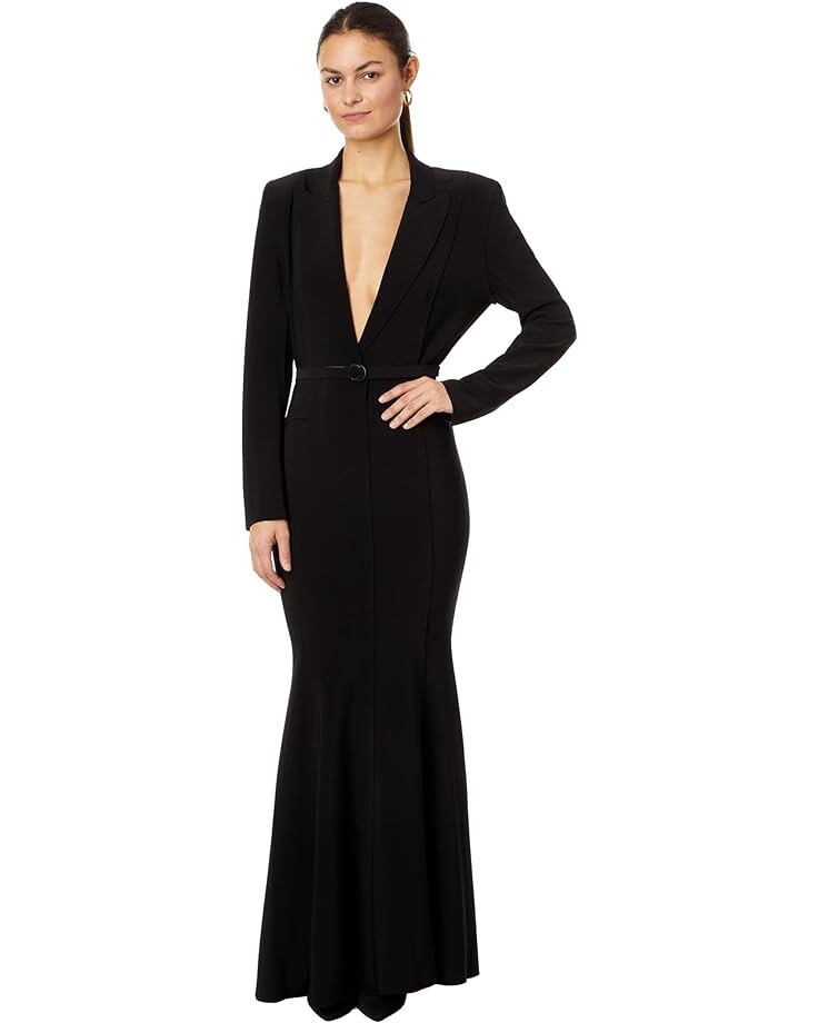 

Платье Norma Kamali Single Breasted Boy Fit Fishtail Gown, черный