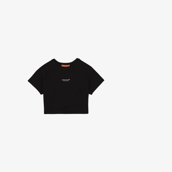 

Футболка укороченная Reiss Grace McLaren F1 Team с логотипом, черный
